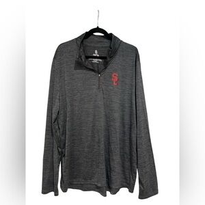 USC Heather Gray Quarter Zip Size XL